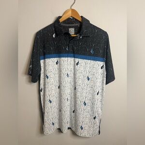 Callaway Men's Black, White, and Blue Polo Shirt